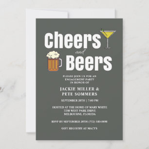 Hochzeitsankündigung "Cheers and Beers" Einladung