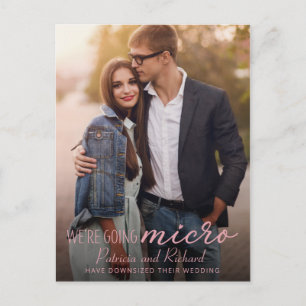 Hochzeitsankündigung für eine kleinere Feier Süßes Postkarte