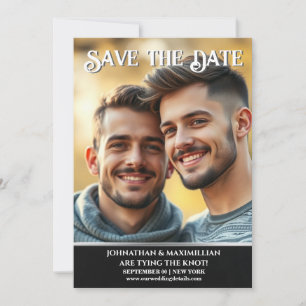 Hochzeitsankündigung für Gay Pare Save the Date