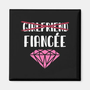 Hochzeitsankündigung für Männer Verlobte Freundin Magnet