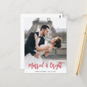 Hochzeitsankündigung für rustikale Skripte Postkarte