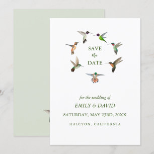 Hochzeitsankündigung Kolibri Save the Date Einladung