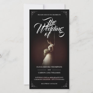 Hochzeitsankündigung mit stehender Braut - Klassik