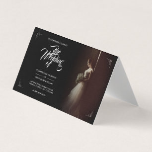 Hochzeitsankündigung mit stehender Braut - Klassik