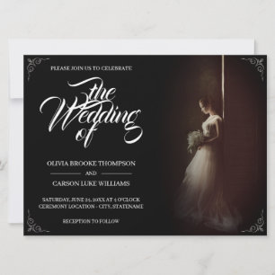 Hochzeitsankündigung mit stehender Braut - Klassis