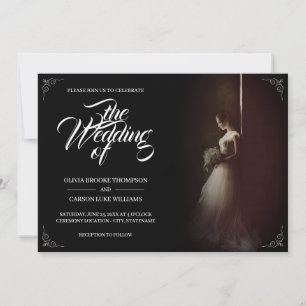 Hochzeitsankündigung mit stehender Braut - Klassis