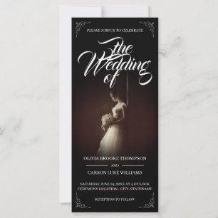 Hochzeitsankündigung mit stehender Braut - Klassis