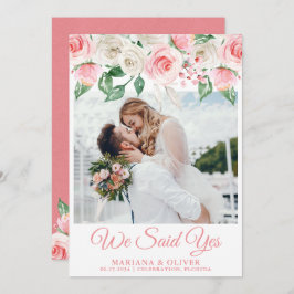 Hochzeitsankündigung Pink Peach Weiße Blüte Einladung