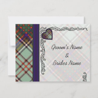 Hochzeitsankündigung UAWG Anderson Tartan Einladung