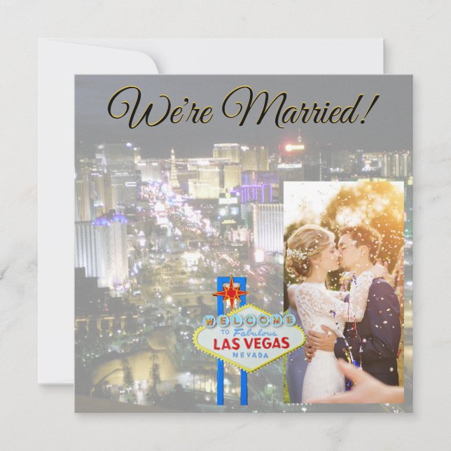 Hochzeitsankündigung von Las Vegas Einladung (Vorderseite)