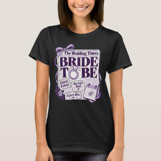 Hochzeitsankündigung zukünftige Braut für Zeitung T-Shirt
