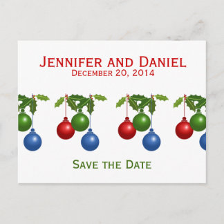 Hochzeitsankündigungen Save the Date mit Weihnacht Ankündigungspostkarte