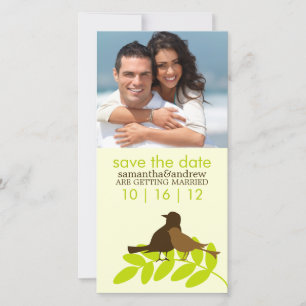 Hochzeitsankündigungen zum Love Birds Foto Save The Date