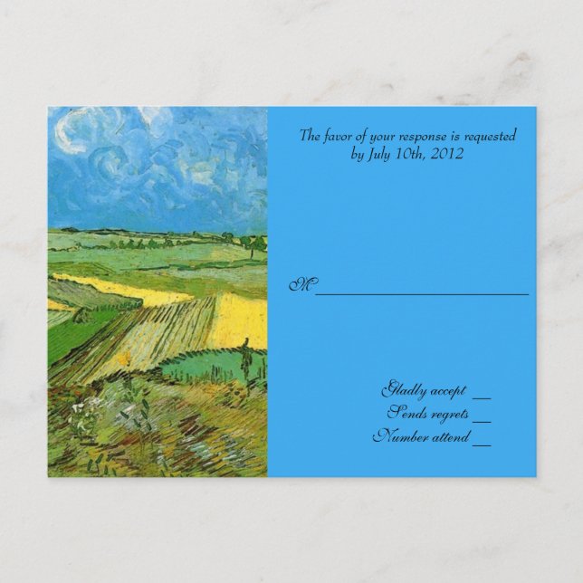 Hochzeitsannahmekarte Einladungspostkarte (Vorderseite)