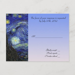 Hochzeitsannahmekarte, van gogh-Sternennacht Postkarte