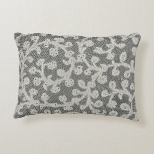 Hochzeitsantike Spitzen Linen Weiße klassische Hüb Dekokissen