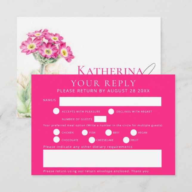 Hochzeitsantwort für die Alpen RSVP Karte (Vorne/Hinten)