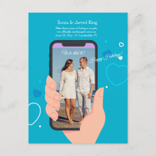 Hochzeitsanzeigen-Foto Ferien-Postkarte Feiertagspostkarte