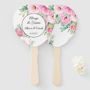 Hochzeitsattel Fans Rosa Blütenblume Fächer