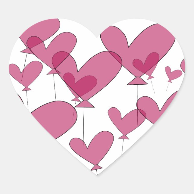 Hochzeitsaufkleber | Dichtungen Herz-Aufkleber (Vorderseite)