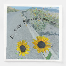 Hochzeitsaufkleber lässige Blume Serviette