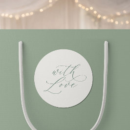 Hochzeitsaufkleber 'Mit Liebe' Runder Aufkleber