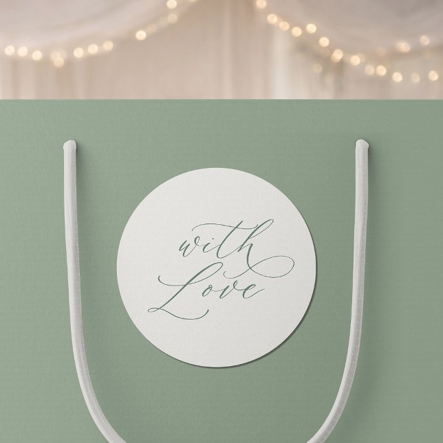 Hochzeitsaufkleber 'Mit Liebe' Runder Aufkleber (Von Creator hochgeladen)
