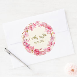 Hochzeitsaufkleber personalisiert runder aufkleber