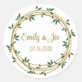 Hochzeitsaufkleber personalisiert runder aufkleber
