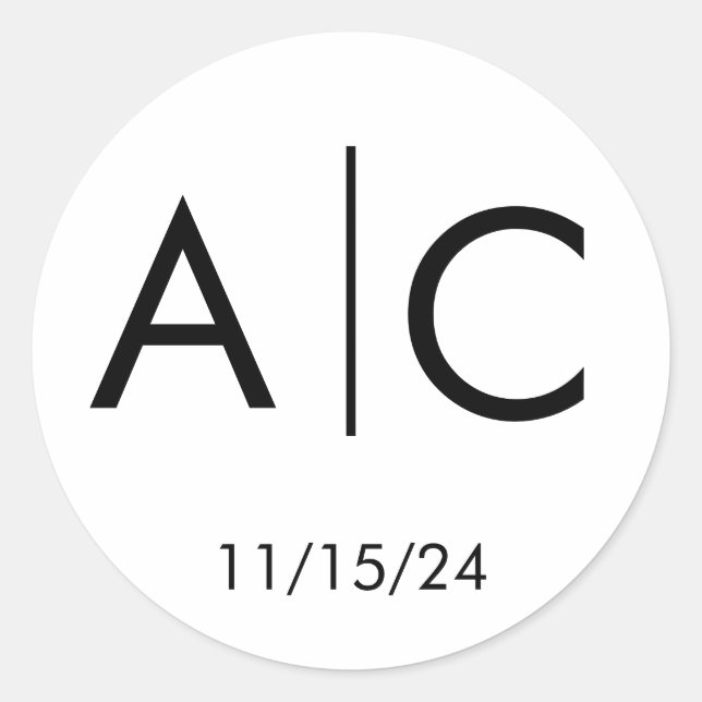 Hochzeitsaufkleber! Runder Aufkleber (Vorderseite)