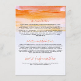 Hochzeitsausweise - romantische Aquarellbilder Begleitkarte