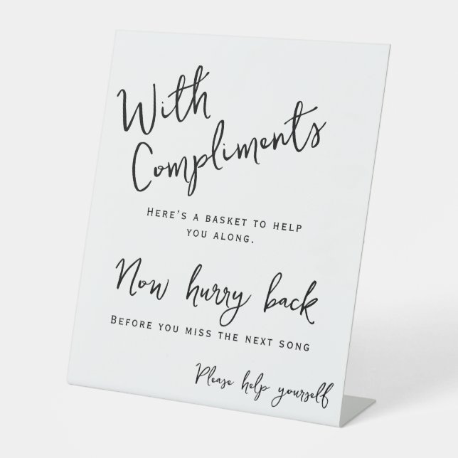 Hochzeitsbäder helfen Ihnen, sich selbst zu minimi Sockelschild (Vorderseite)