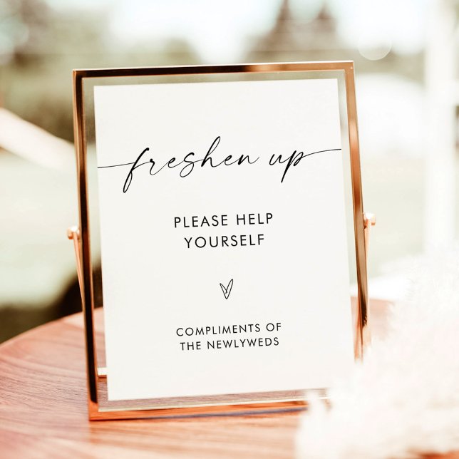 Hochzeitsbadzeichen, Minimalistisches Zimmer-Zeich Poster (Von Creator hochgeladen)