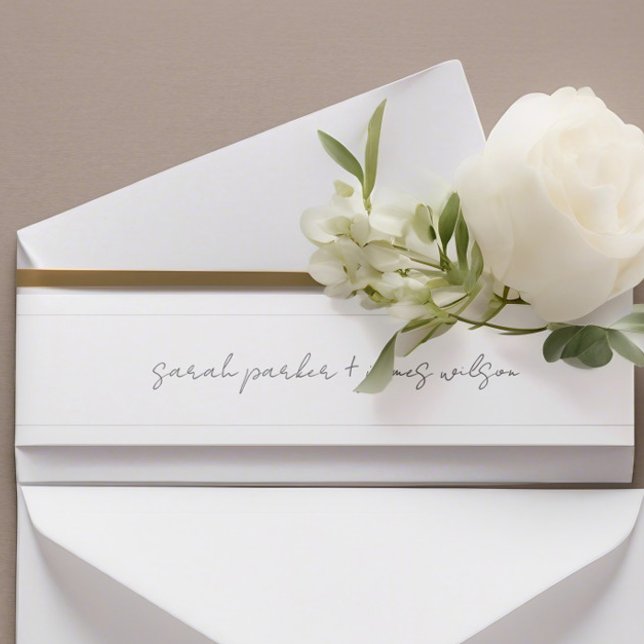 Hochzeitsband Bauchband Modernes Minimalistisch Einladungsbanderole (Von Creator hochgeladen)