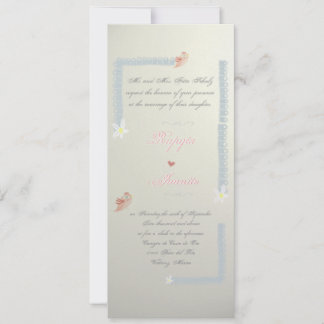 Hochzeitsband Eleganz Liebe Sie Vogel Einladung