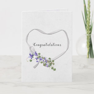 Hochzeitsband Herz mit Ivy Bouquet Card Karte