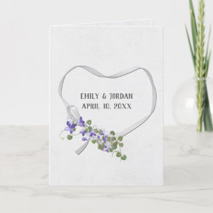 Hochzeitsband Herz mit Ivy Bouquet Card Karte