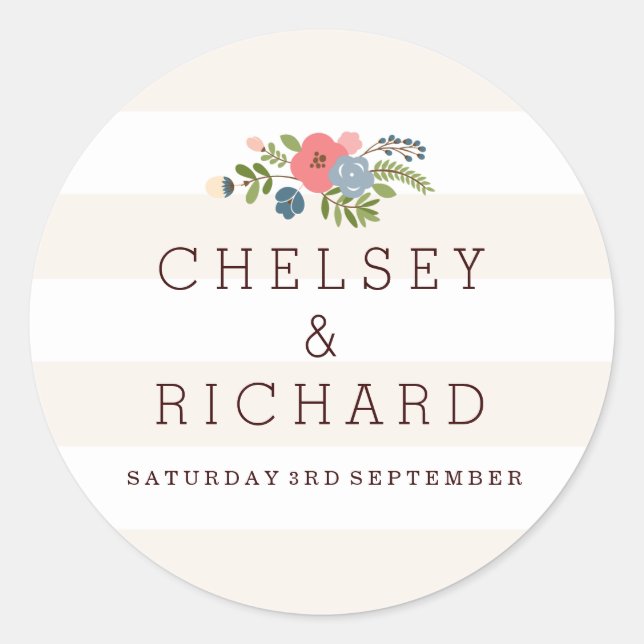 Hochzeitsband - rosa Aufkleber (Vorderseite)