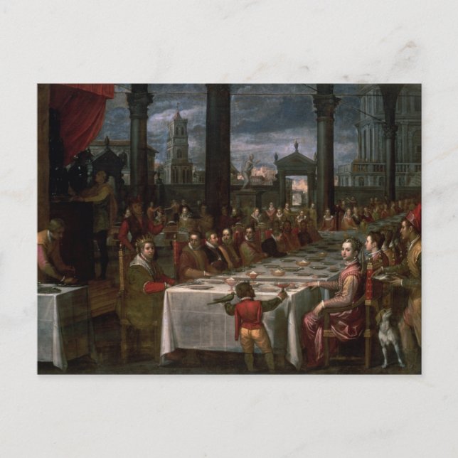 Hochzeitsbankett Postkarte (Vorderseite)