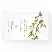 Hochzeitsbanner für gegrillte Branchen