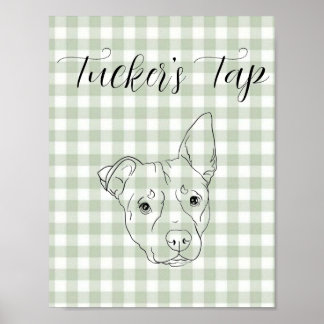 Hochzeitsbar-Schild mit Hund Poster
