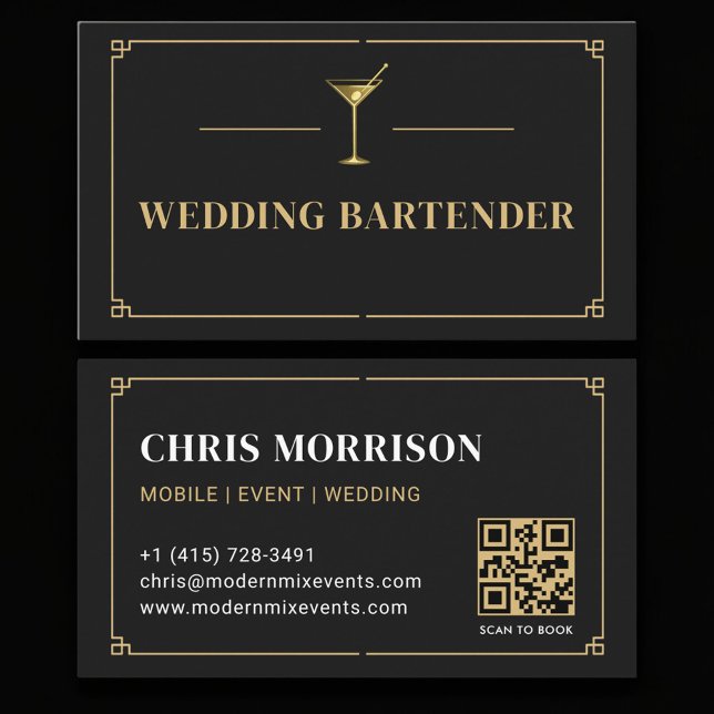 Hochzeitsbarkeeper QR-Code Professional Visitenkarte (Von Creator hochgeladen)