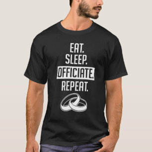 Hochzeitsbeamte Eat Wiederholung des Internet Ordi T-Shirt