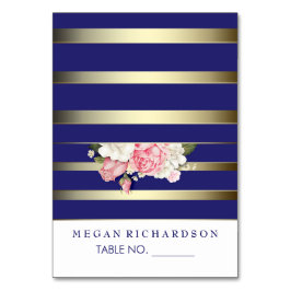 Hochzeitsbegleitkarten Blumenmarinekarten Vintage  Tischnummer