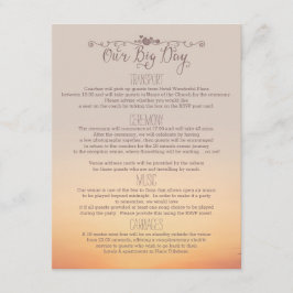 Hochzeitsbeilage am Strand "unser großer Tag" Begleitkarte