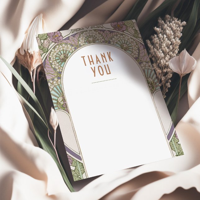 Hochzeitsbeilage Danke Vintages Jugendstil Einladung (Von Creator hochgeladen)