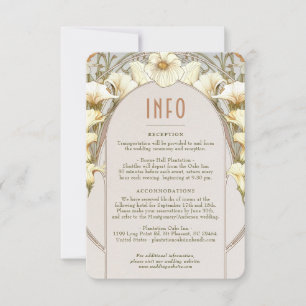 Hochzeitsbeilage INFO Vintages Jugendstil von Much Einladung