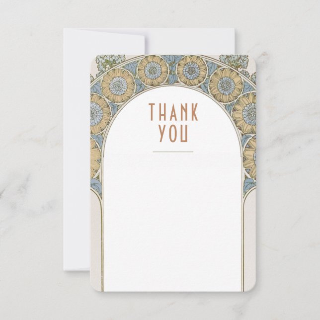 Hochzeitsbeilage Vielen Dank für Ihr Vintages Juge Einladung (Vorderseite)