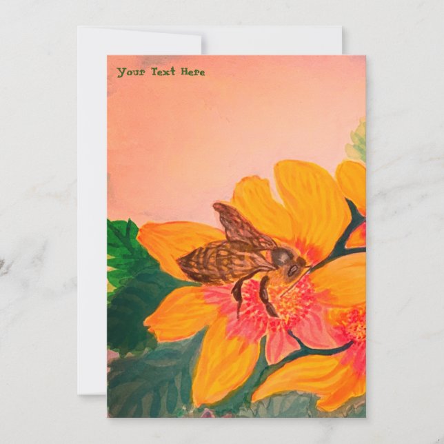 Hochzeitsbiene Einladung (Vorderseite)