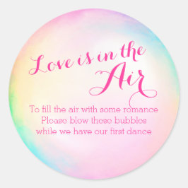 Hochzeitsblase Flaschenaufkleber Runder Aufkleber